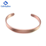 Personalized Name Engrave Women's Rose Tone Steel Cuff Bracelet