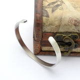 Personalized Name Engrave Women's Rose Tone Steel Cuff Bracelet