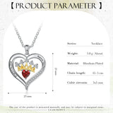 Personalized Name Engraved Crown & Love Infinity Pendant Birthstone Necklaces