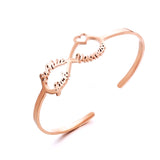 Personalized Family Bracelets Infinity Cuff Bangles