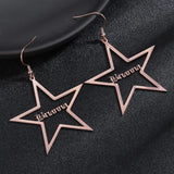 Personalized Five-pointed Star Earrings for Women