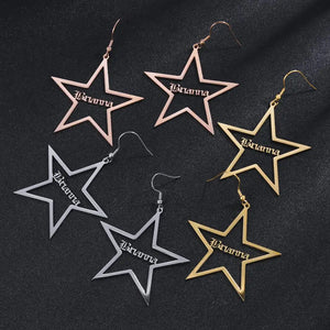 Personalized Five-pointed Star Earrings for Women