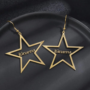 Personalized Five-pointed Star Earrings for Women