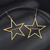 Personalized Five-pointed Star Earrings for Women