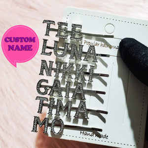 Custom Name Clips for Girls Hair Accessories