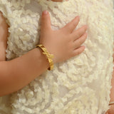 Custom Name Heart Bracelets for Baby Stainless Steel Kids Baptism Bangle