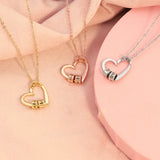 Personalized Heart Necklace Mother's Gift