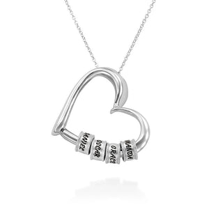 Personalized Heart Necklace Mother's Gift