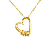 Personalized Heart Necklace Mother's Gift