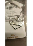 Customizable Heart Name Keychain Couple Stainless Steel Pendant