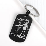 Personalized Name Keychain Men Car Keychain Stainless Steel Fish Hook Charm