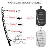 Personalized Name Keychain Men Car Keychain Stainless Steel Fish Hook Charm