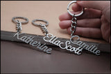 Custom Arabic Name Keychain Stainless Steel Letter Nameplated Keychains