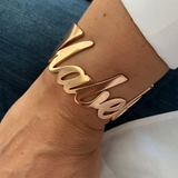 Personalized Name Ladies Bracelet Stainless Steel Silver Bracelet