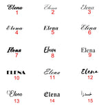 Custom Cursive Letter Stud Earrings Stainless Steel Name Piercing Jewelry