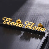 Custom Cursive Letter Stud Earrings Stainless Steel Name Piercing Jewelry