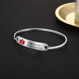 Personalized Medical Alert ID Bracelet - Engrave Emergency Bangle
