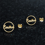 Customize Name Stainless Steel Stud Earrings for Women