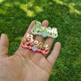 Personalized Acrylic Name Stud Earrings for Girls