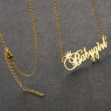 Crown Name Necklace for Baby Girl