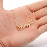 Crown Name Necklace for Baby Girl