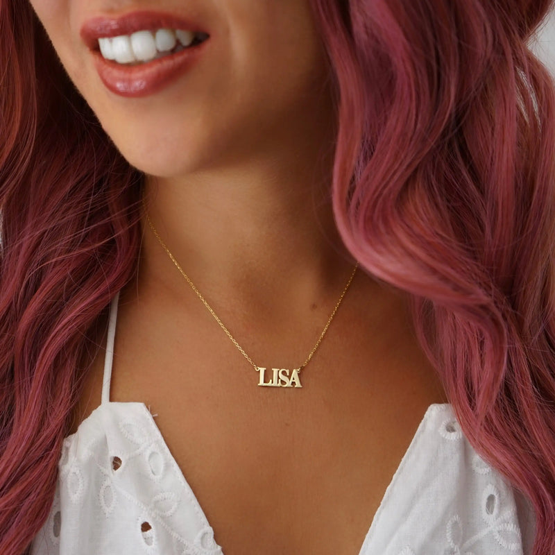 Personalized Name Necklace, Dainty Gift for Her, Custom Name Plate