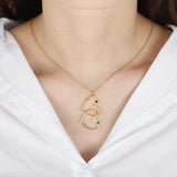 Personalized Name Necklace Birthstone Necklace Stainless Steel Jewelry