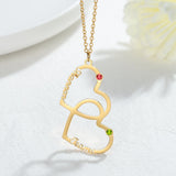 Personalized Name Necklace Birthstone Necklace Stainless Steel Jewelry