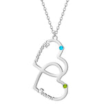 Personalized Name Necklace Birthstone Necklace Stainless Steel Jewelry