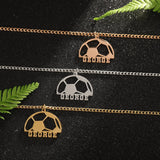 Custom Football Cuba Chain Necklace for Boys