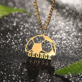 Custom Football Cuba Chain Necklace for Boys