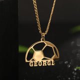 Custom Football Cuba Chain Necklace for Boys