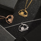 Custom Football Cuba Chain Necklace for Boys