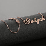 Crown Nameplate Necklace Women Girls Aaliyah Alice Alana Amy