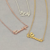 Personalized Crown Name Necklace, Custom Jewelry
