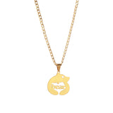 Personalized Name Necklace Bear Necklace Jewelry Animal Necklace Women Men Gift