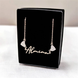 Custom Heart Zircon Name Necklace for Women