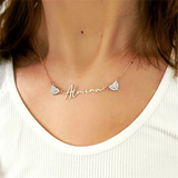 Custom Heart Zircon Name Necklace for Women