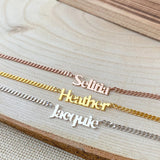 Custom Name Necklace Pendant Cuban Link Chain Men's Stainless Steel