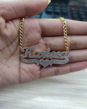 Personalized Bling Name Necklace for Women Kids