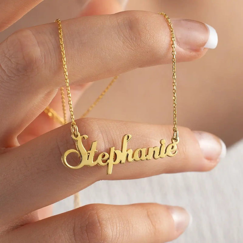 Personalized Name Necklace,Custom Name Necklace,Cursive, Dainty Necklace