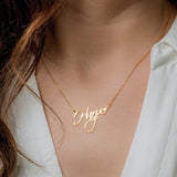 Personalized Name Necklace - Stainless Steel - Custom Gift for Women
