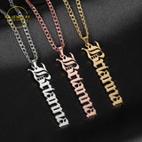 Personalized Name Necklace, Customized Nameplate Necklaces Stainless Steel