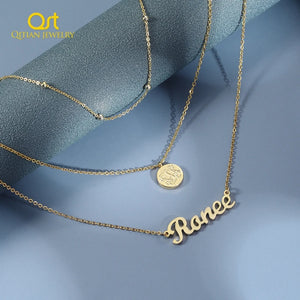 Personalized Name Necklace Nameplate Necklaces Stainless Steel