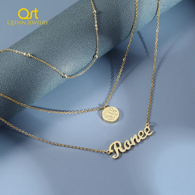 Personalized Name Necklace Nameplate Necklaces Stainless Steel