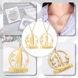 Personalized Name Necklace Stainless Steel Pendant With Summer Beach Surfing