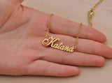 Personalized Name Necklace Stainless Steel Pendant Gift for Mom