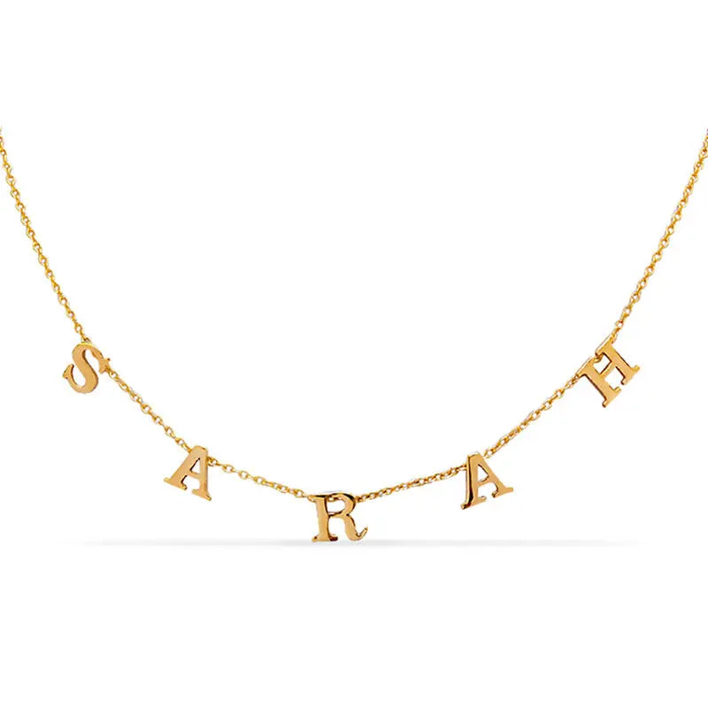 Personalized Name Necklace Dainty Chocker 925 Silver