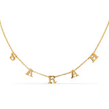 Personalized Name Necklace Dainty Chocker 925 Silver