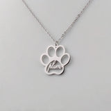 Personalized Name Necklace Dog Paw Necklace Pet Charm Jewelry